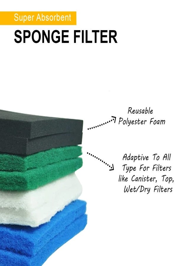 Tunai Pilteo Reusable Sponge Easy to Cut Filters for Both Mechanical and Biological Filtration in Aquarium Fish Tank (Blue, 90x30x2 CM) - Image 2